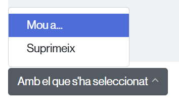 Opció per moure preguntes entre categories