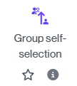Icon to add a Group self-selection activity