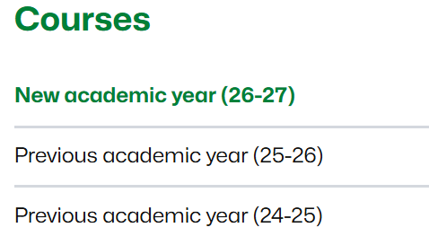 Access to the classrooms of the new academic course (2026-2027)