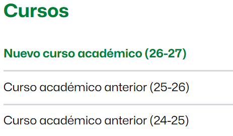 Acceso a las aulas del nuevo curso académico 2026-2027