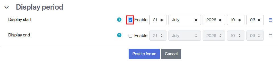 Date configuration for message scheduling