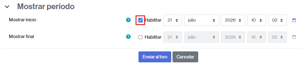 Configuración de la fecha en la planificación de un mensaje