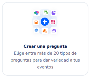 Wooclap. Icono para crear la primera pregunta del evento